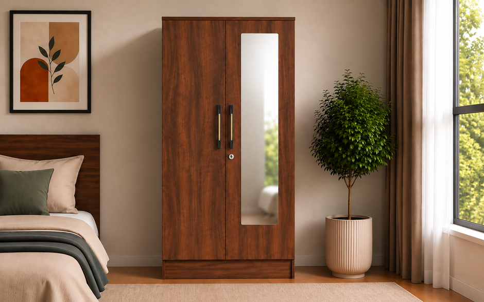 Wardro 2 Door Wardrobe with Mirror
