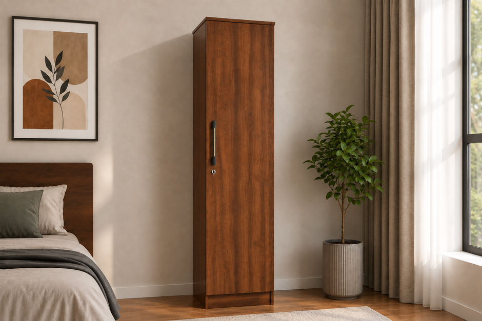 Wardro 1 Door Wardobe Walnut