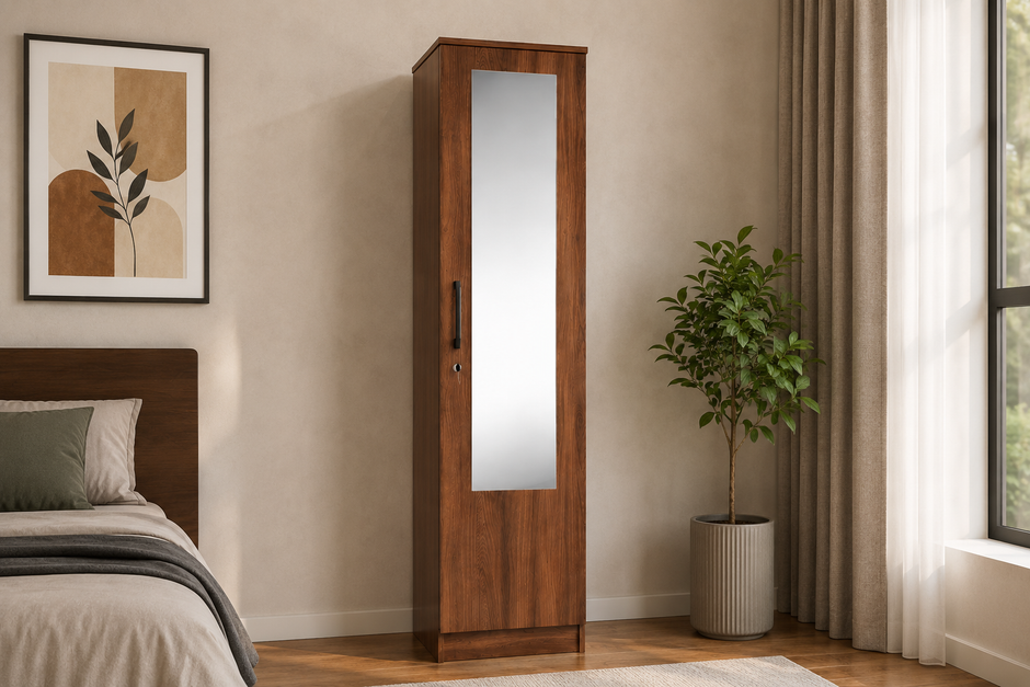 Wardro 1 Door Wardrobe with Mirror