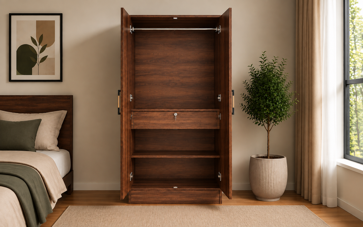 Wardro 2 Door Wardrobe with Mirror