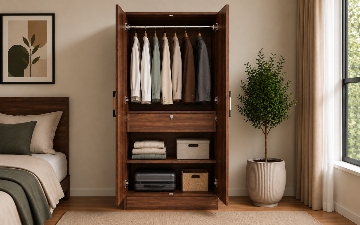 Wardro 2 Door Wardrobe with Mirror