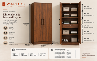 Accent 2 Door Wardrobe