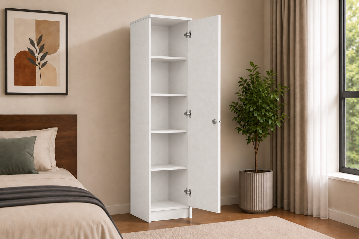 Wardro 1 door wardrobe white