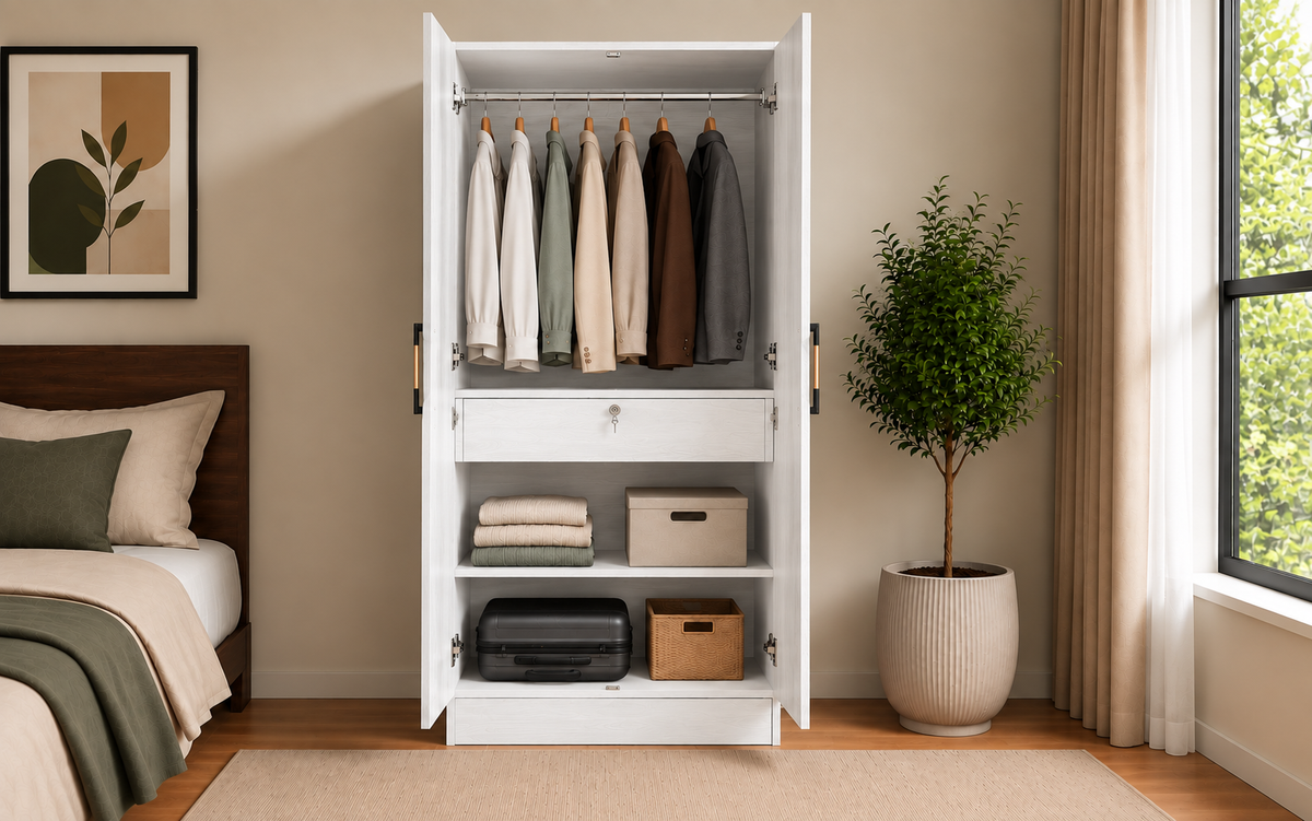 Wardro 2 Door Wardrobe White